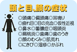 頭と目、顔の症状